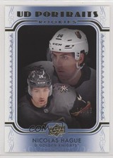 2019-20 Upper Deck UD Portraits Rookies Platinum Blue 12/25 Nicolas Hague 00ah