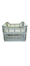 Top Notch Collapsable Storage Crate, 4 PACK, Large 12x15x7 - Sage