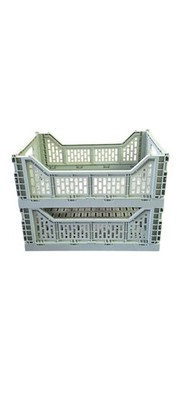 Top Notch Collapsable Storage Crate, 4 PACK,  Large 12x15x7 - Sage