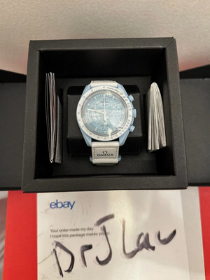 Swatch x Omega Bioceramic Moonswatch Mission To Uranus SO33L100 Blue Men Watch
