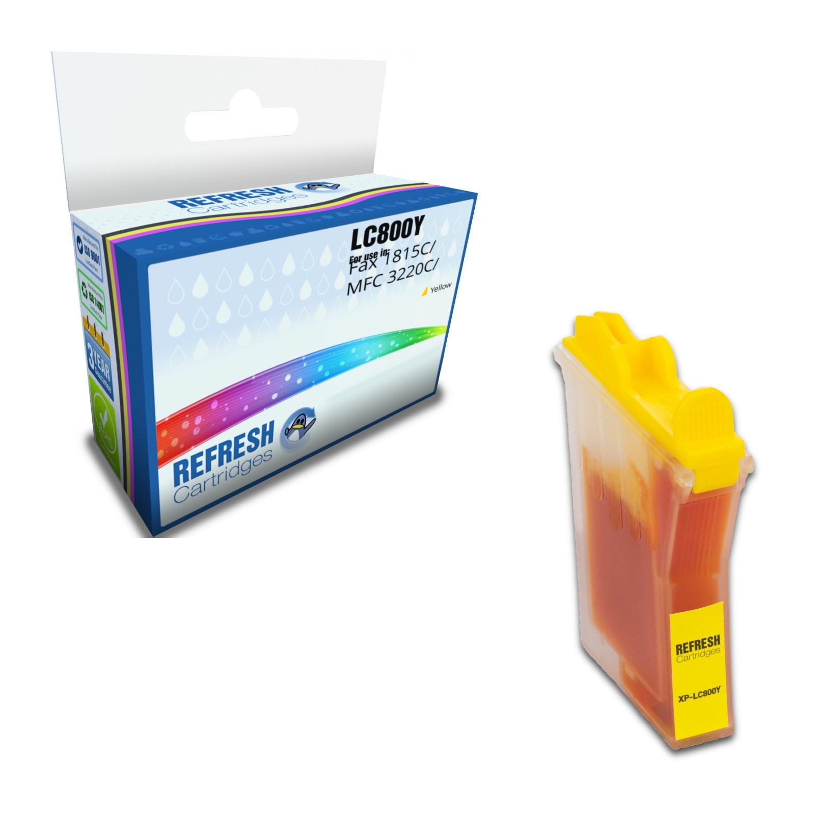 Refresh Cartridges Yellow LC800Y Ink Compatible With Brother Printers