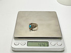 DP19 Vintage VM Sterling Silver Turquoise Ring Size 5 Southwestern  — photo 4