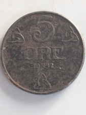 1942 Norway 5 Ore Iron WWII