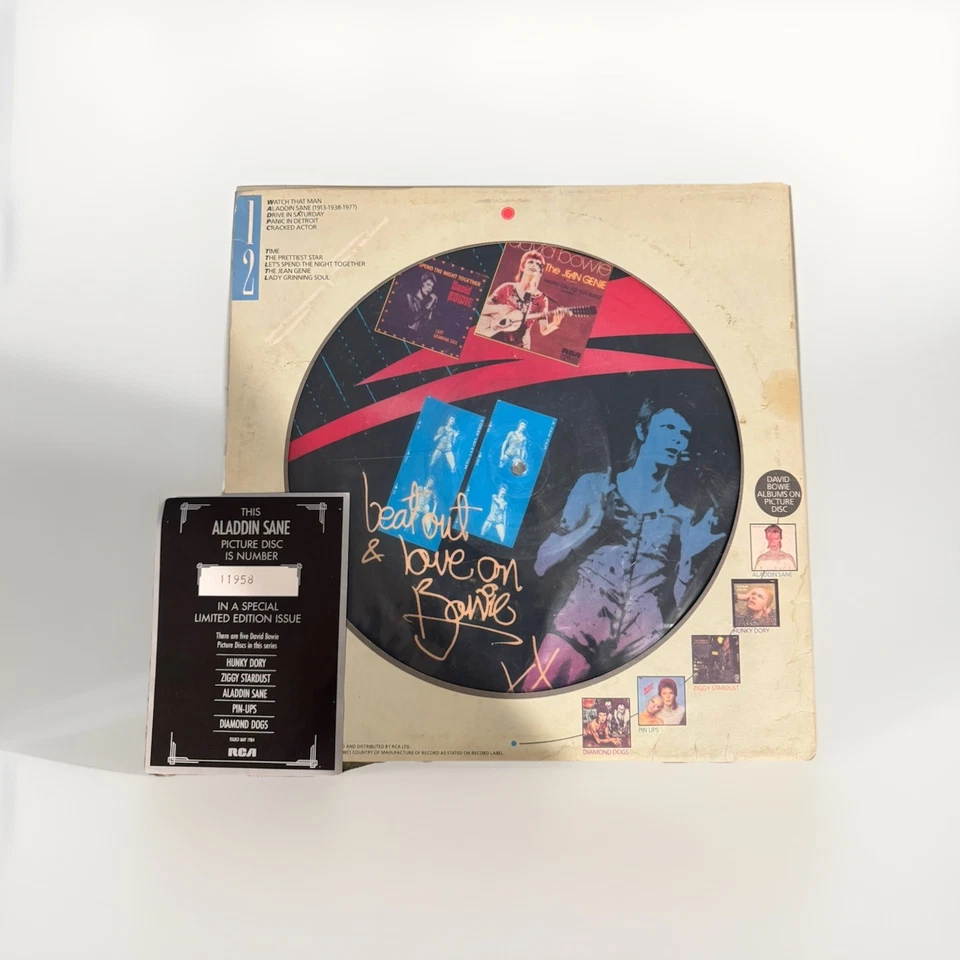 David Bowie ALADDIN SANE Limited release Picture Disc 1984 vintage vinyl record - Image 2 of 2