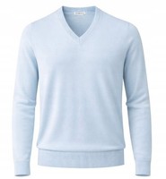 Herren Pullover Aus Kaschmir Und Merinowolle Merino 2XL Xxl Blau 281