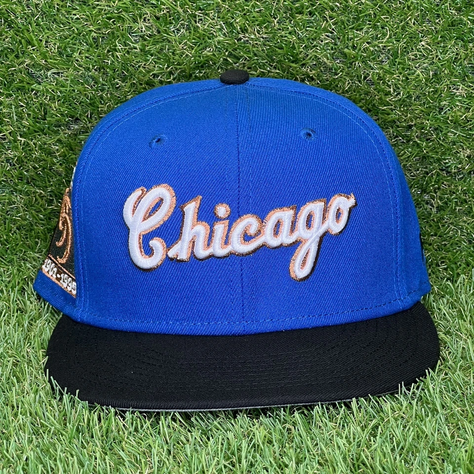 EXCLUSIVE Rahnni Burdeens New Era Chicago White Sox Blue Black 7 1/2 Fitted Hat - Image 2 of 4