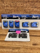 Lot Of 7 Brother P-Touch TC-20, 33, 40 Tape Cassette Assorted Laminated Labels