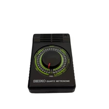 Seiko Quartz Metronome SQM-300 Portable Analog Tempo Trainer w/ Manual *Working