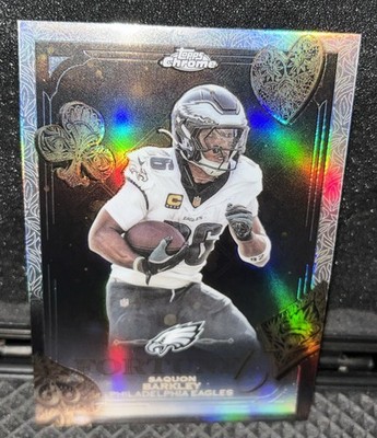 2025 Topps Chrome Football Fortune 15 Saquon Barkley Chrome