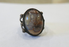 925 Sterling Silver Rutilated Quartz Twist Shiny Cocktail Ring Sz 6.5  7.1gram