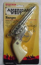 Tootsie Toy 7030 American West White Handle RANGER Cap Pistol New in Package