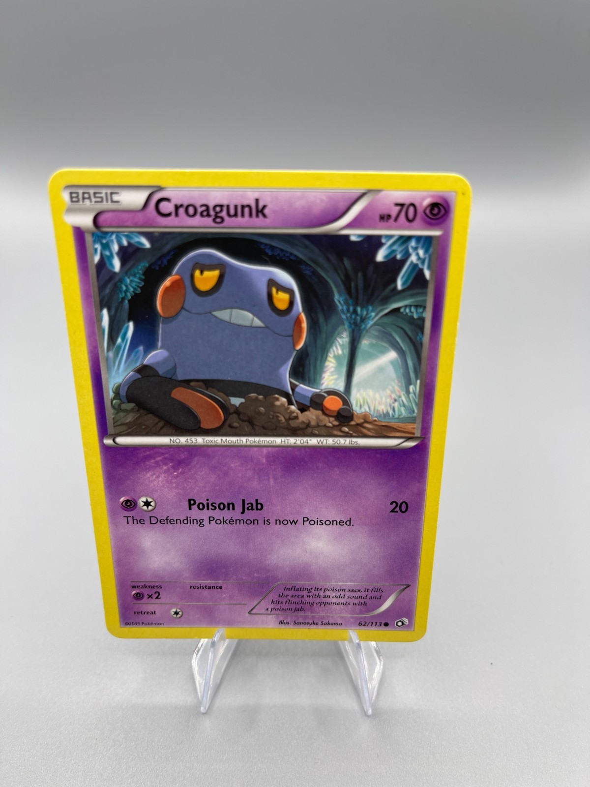 Croagunk 62/113 Legendary Treasures Pokemon Card NM Common
