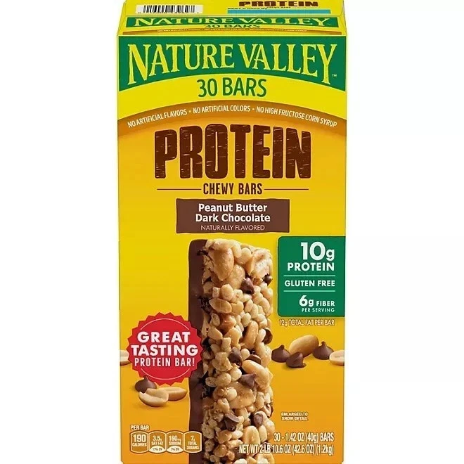 Nature Valley Peanut Butter Dark Chocolate Protein Chewy Bars (30 Ct.) - Image 2 of 4