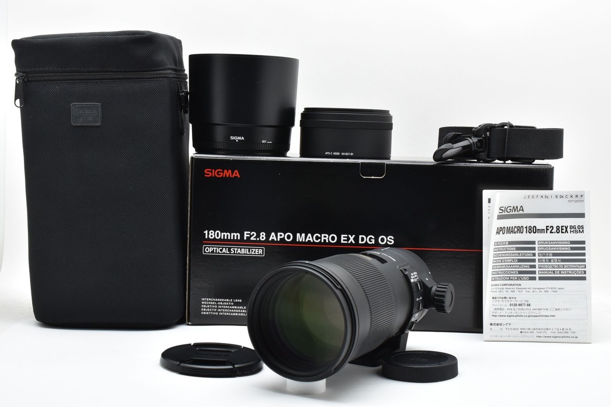 Almost Unused] Sigma APO MACRO 180mm F2.8 EX DG OS HSM for Canon 