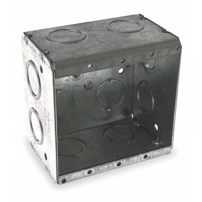 Raco 691 Electrical Box, 31.8 Cu In, Masonry Box Type, 2 Gangs, Steel,