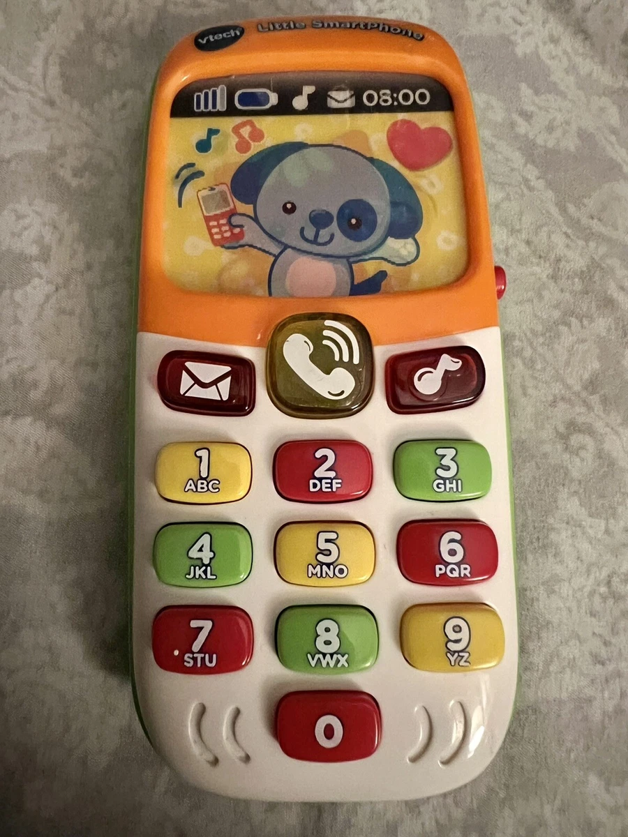 Vtech Little Smart Phone Talking Singing Electronic Phone Toy W/Batteries