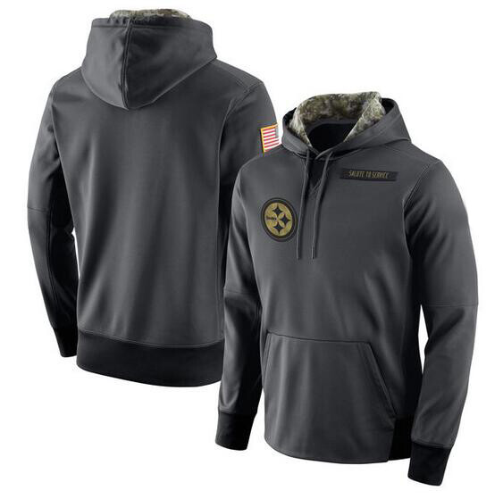 pittsburgh steelers men's nike therma sideline full zip hoodie