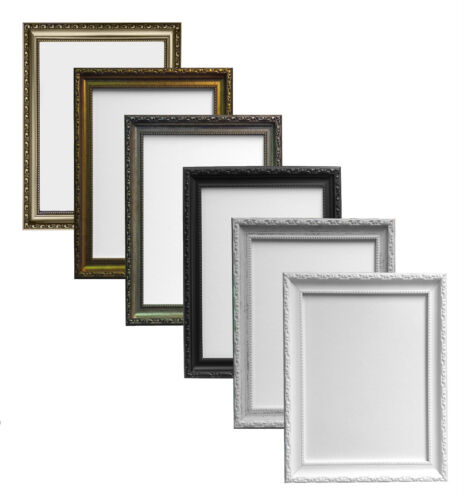 Shabby Chic Distressed White Black White Gold & Silver Picture Photo Frames  - Afbeelding 1 van 15