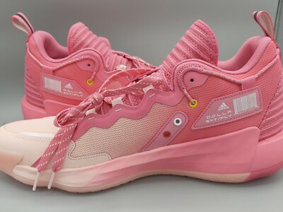 Adidas Dame 7 EXTPLY DOLLA H68605 Pink White Sz 13.5 Basketball