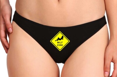 Sexy Road Sign Parody Funny Hot Wife Cosplay Slut Glow In Dark Party Thong