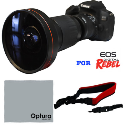 HD 240° WIDE ANGLE FISHEYE LENS FOR CANON EOS REBEL SL1 1300D T6 T5 6D 60D 80D