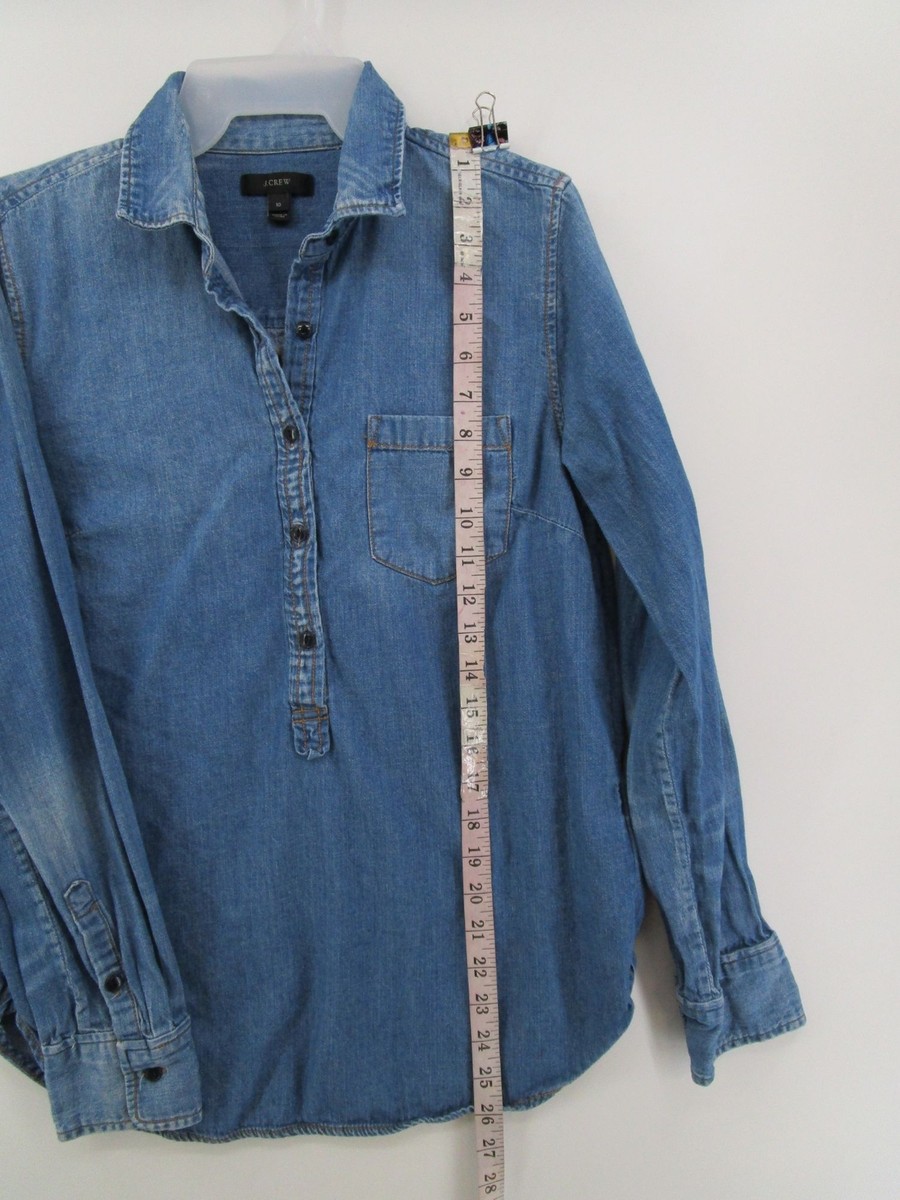 j crew denim shirt womens