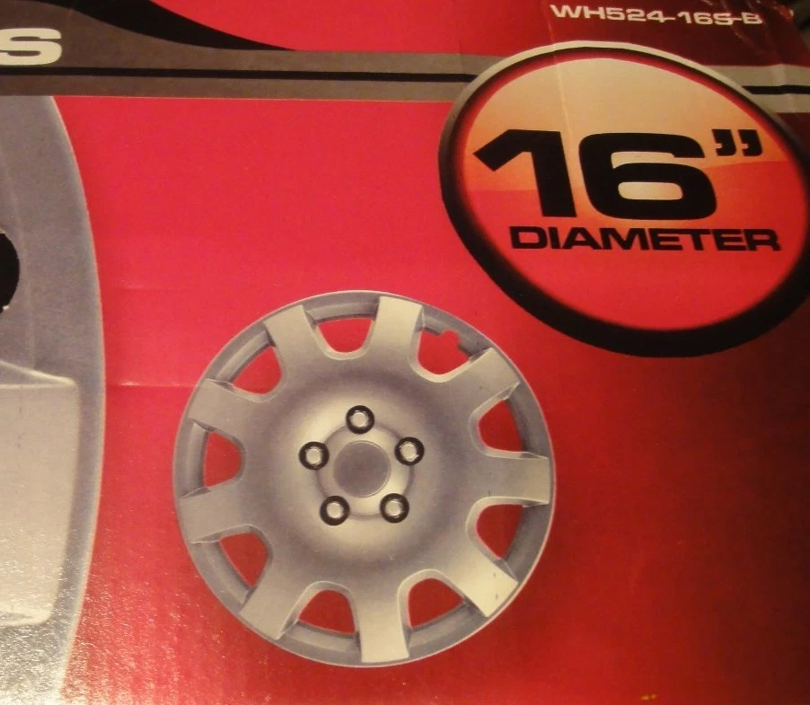 Cubiertas de rueda WeatherHandler de 16" de diámetro, 4 piezas WH524-16S-B Foto 3 de 4