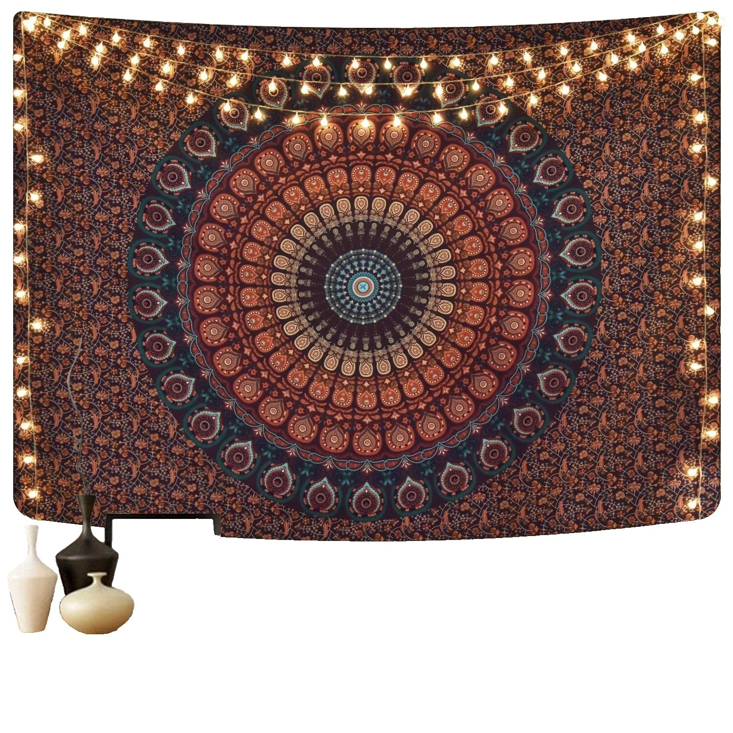 MANDALA tapices Marrón