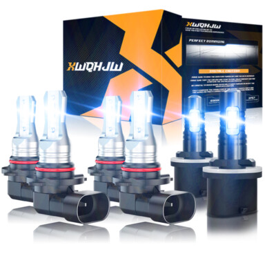 6x Xenon White LED Headlight +Fog Bulbs For Saturn Vue 2006 2007 - 9005 9006 880