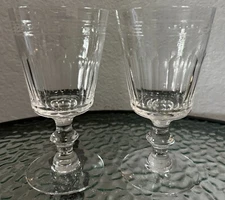 Pair - Water Goblet Jefferson by TIFFIN-FRANCISCAN 6"