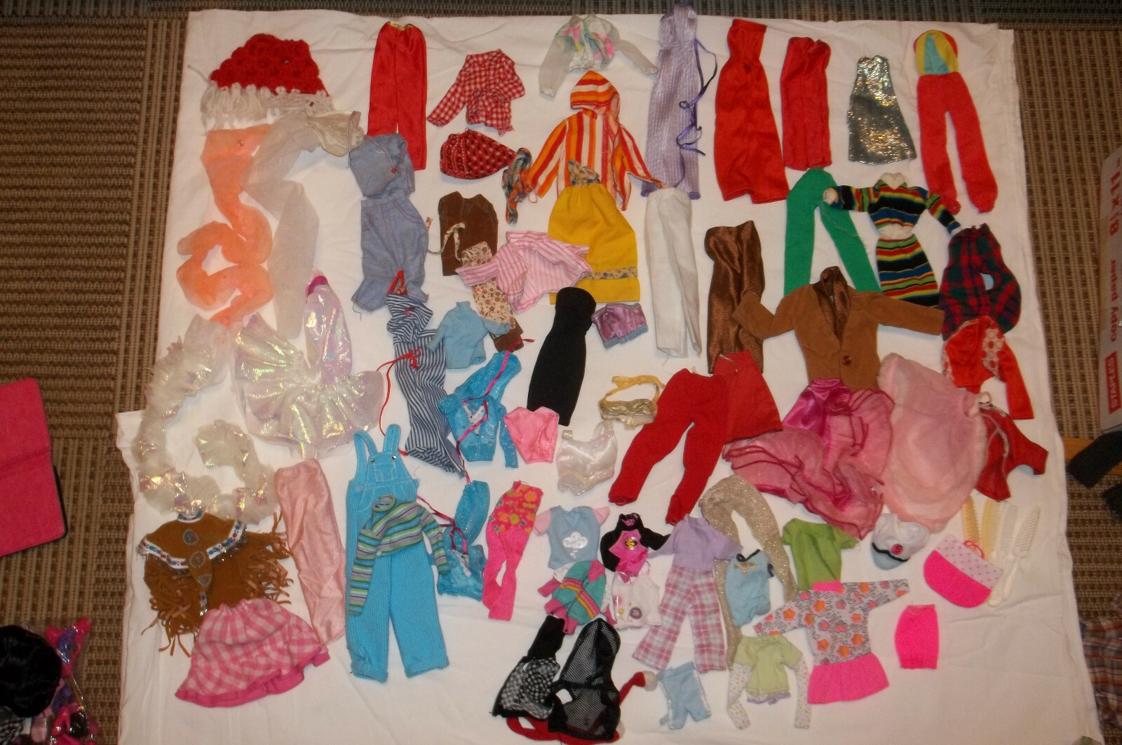 Vintage Barbie Doll Clothing lot Barbie & Skipper same size friend  80's & 90's