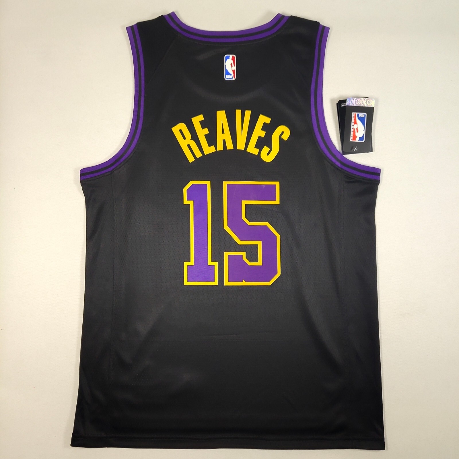 Austin Reaves Jersey, 15, City Edition,Black Falak Tayyeb Platinum