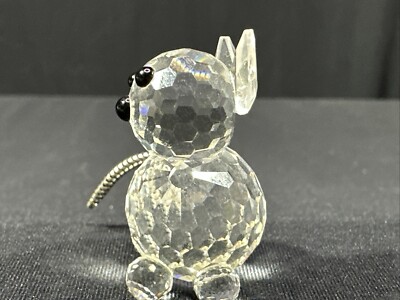 Swarovski Crystal Cat Kitten Miniature With Flexible Silver Metal