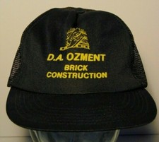 Vintage 1980s D.A. Ozment Brick Construction SNAPBACK TRUCKER HAT MADE IN USA