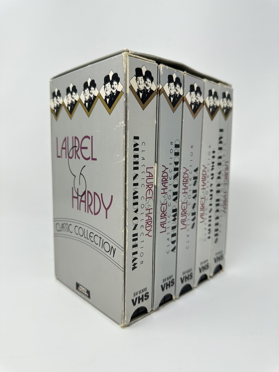 1991 Laurel & Hardy VHS Classic Collection Box Set Of 5 Video