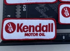 Vintage KENDALL MOTOR OIL Patch, Peace/ Victory Sign Hat Patch ADVERTISING