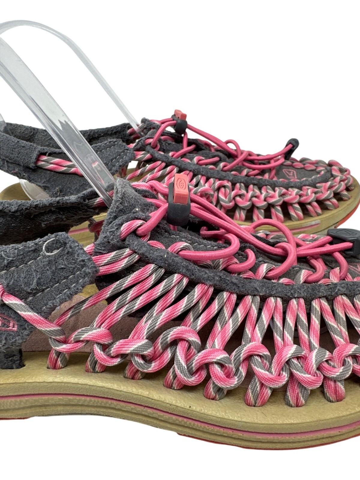 Sandali Keen donna Uneek rosa e grigio sandali intrecciati slip on taglia 7 5