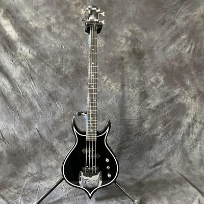 #ad #ad Factory Simmons Punisher Black Electric Bass HPL Fretboard 24 Frets 4 Strings $335.00