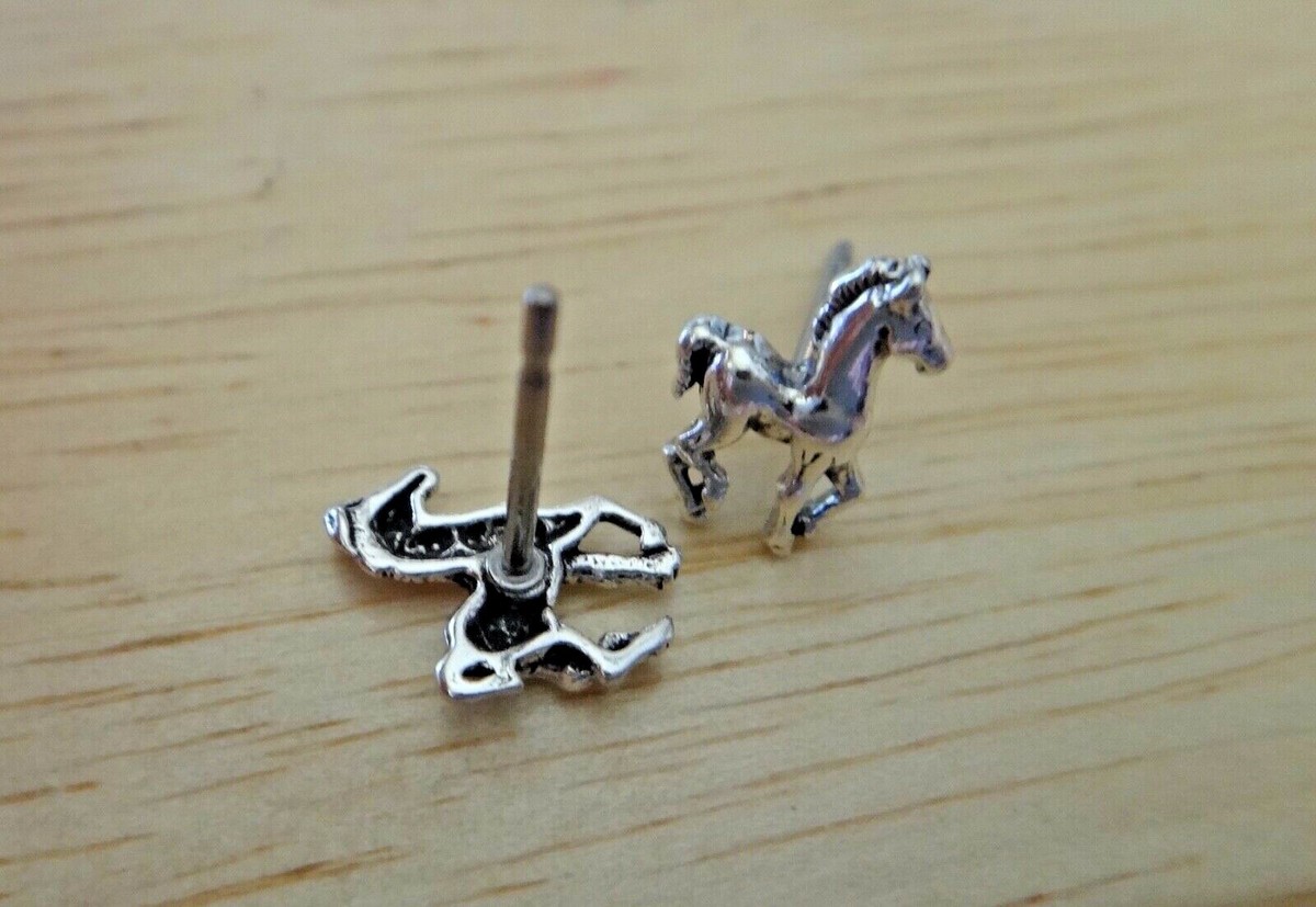 Small Sterling Silver Seahorse Stud Earrings – Shine On Shop