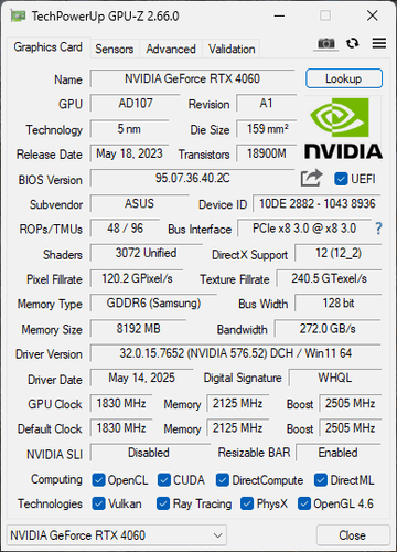ASUS GeForce RTX 4060 Dual V2 OC Grafikkarte DUAL-RTX4060-O8G-V2 - Bild 2 von 15