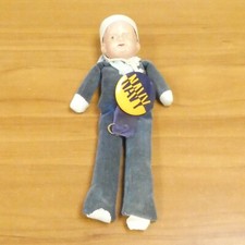 1940's Navy Football Celluloid Head Doll with Button Great Shape