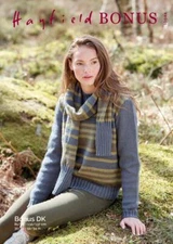 Sirdar Knitting Pattern - Hayfield Bonus DK, Sweater and Scarf 10044