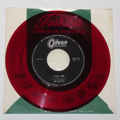 THE BEATLES I FEEL FINE JAPAN 7'' OR-1179 REDWAX