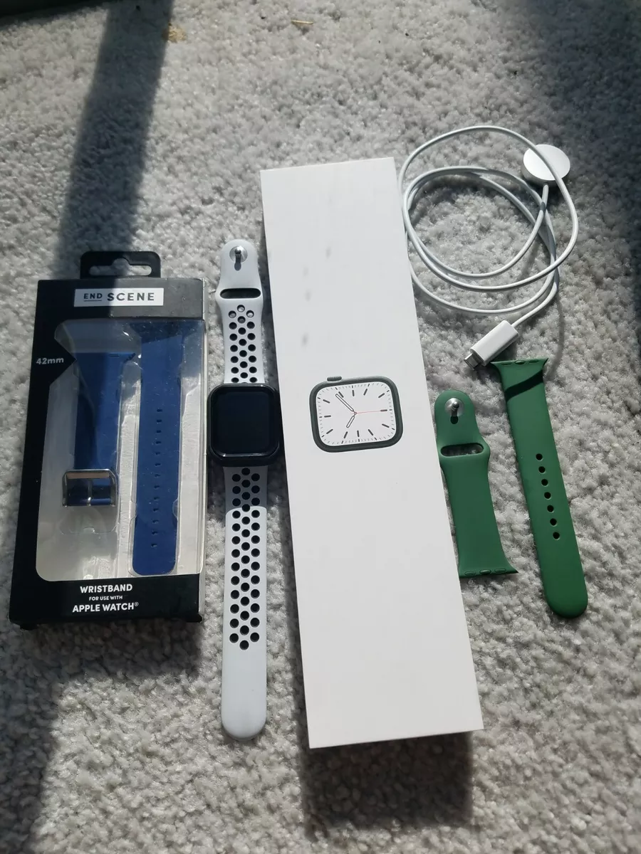 APPLE WATCH MKN03/LLA Series 7 IOS 41MM GPS With Nike Band BONUSES