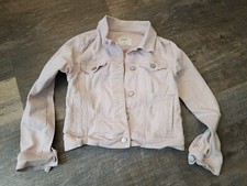 Old Navy Girls Denim Jacket, Light Pink With Factory Distressing, Sz. 8