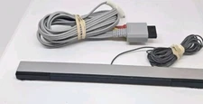OEM Nintendo Wii Gray Wired Sensor Bar+ AV Cables  Set FAST SHIPPING 