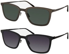 Modo Men's Polarized Soft Square Thin Titanium Sunglasses w/ HCD Lens MS696S JP