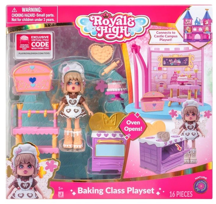 Royale High Baking Class Playset Doll with Virtual Item Code Roblox 2024