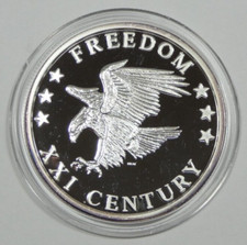 Freedom XXI Century 21st Century Year 2000 1 Oz .999 Silver Proof-like Round 89.00 per troy oz