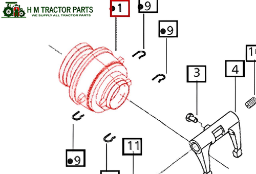 LAGERBAUGRUPPE FÜR KUPPLUNGSAUSLÖSER MAHINDRA TRAKTOR 000016668P04 - Bild 4 von 6